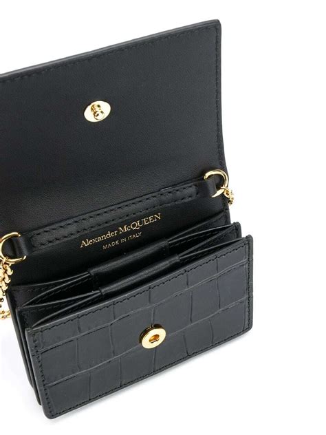 alexander mcqueen wallet on chain|alexander mcqueen card case.